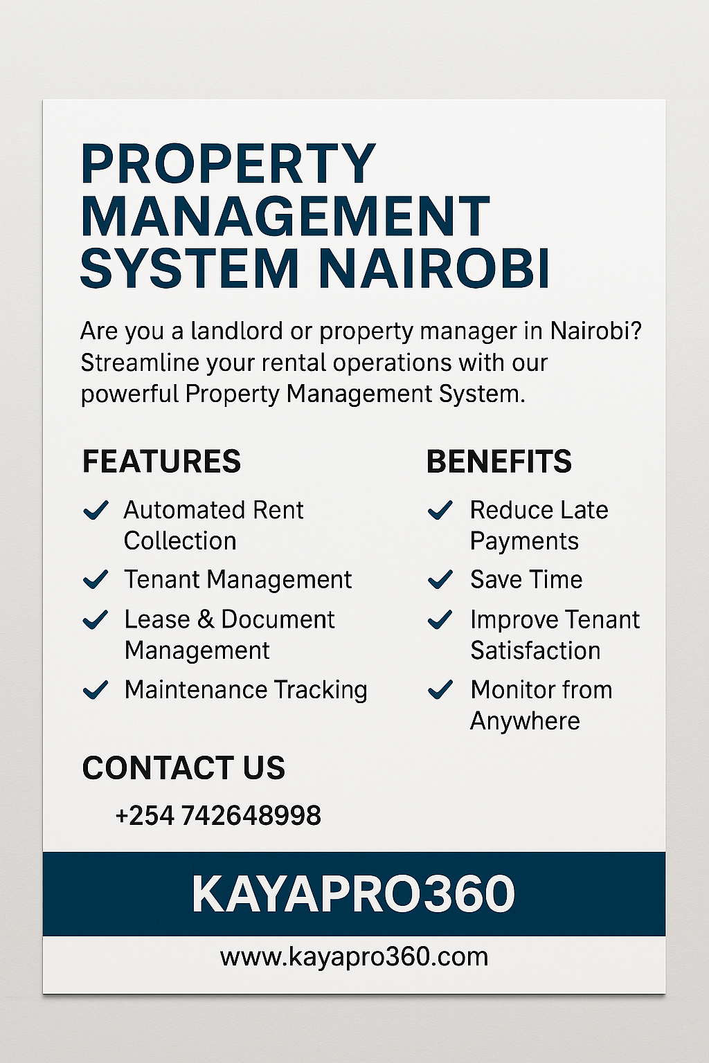 Property Management System Nairobi 